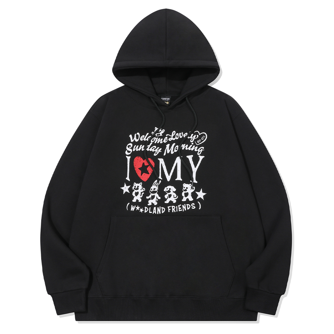 꼼파뇨 선데이 프렌즈 후드티 블랙(CPGN STUDIO Sunday Friends Hoodie Black) - 1