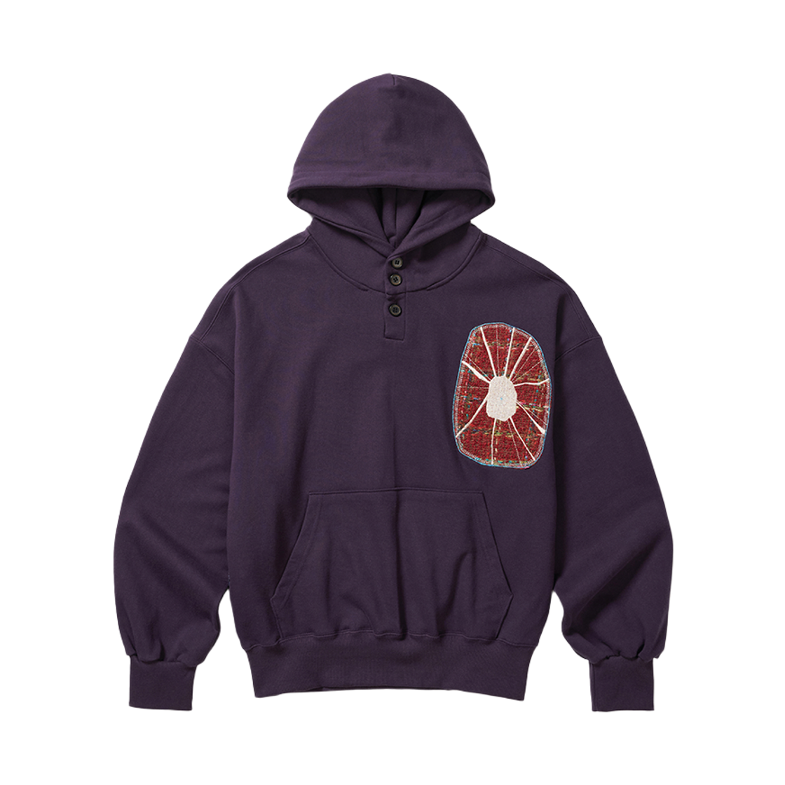 카락터 보일링 패치드 후디 퍼플(Karactor Boiling Patched Hoodie Purple)