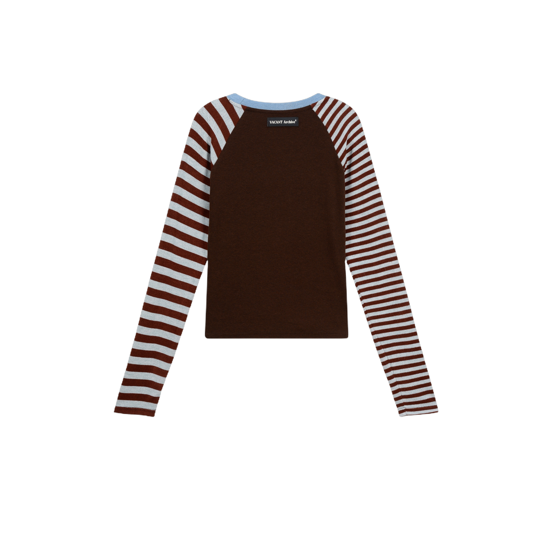 베이컨트 아카이브 키샤 스트라이프 래글런 롱슬리브 탑 브라운(Vacant Archive Kisha Stripe Raglan 
Long Sleeve Top Brown) - 2