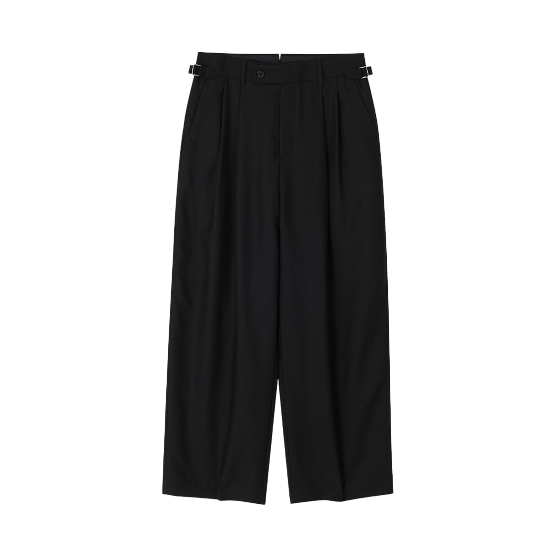 SI5PT741BK SONGZIO COLLECTION Artisanal Two Tuck Wide Pants Black