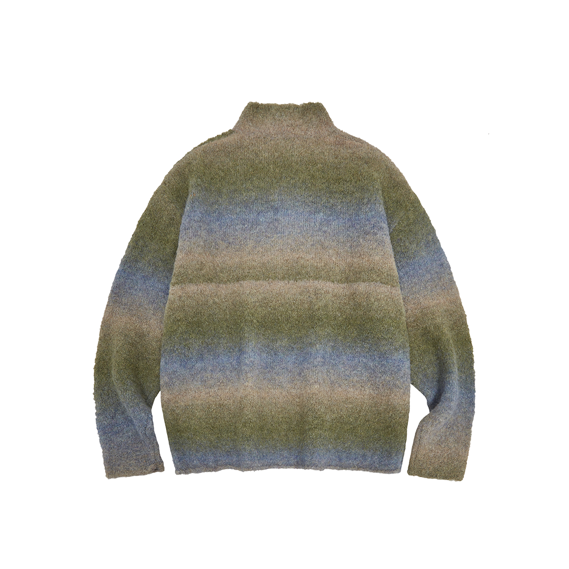 메아 부클레 모크 넥 울 스웨터 올리브(Mea Boucle Mock Neck Wool Sweater Olive) - 2