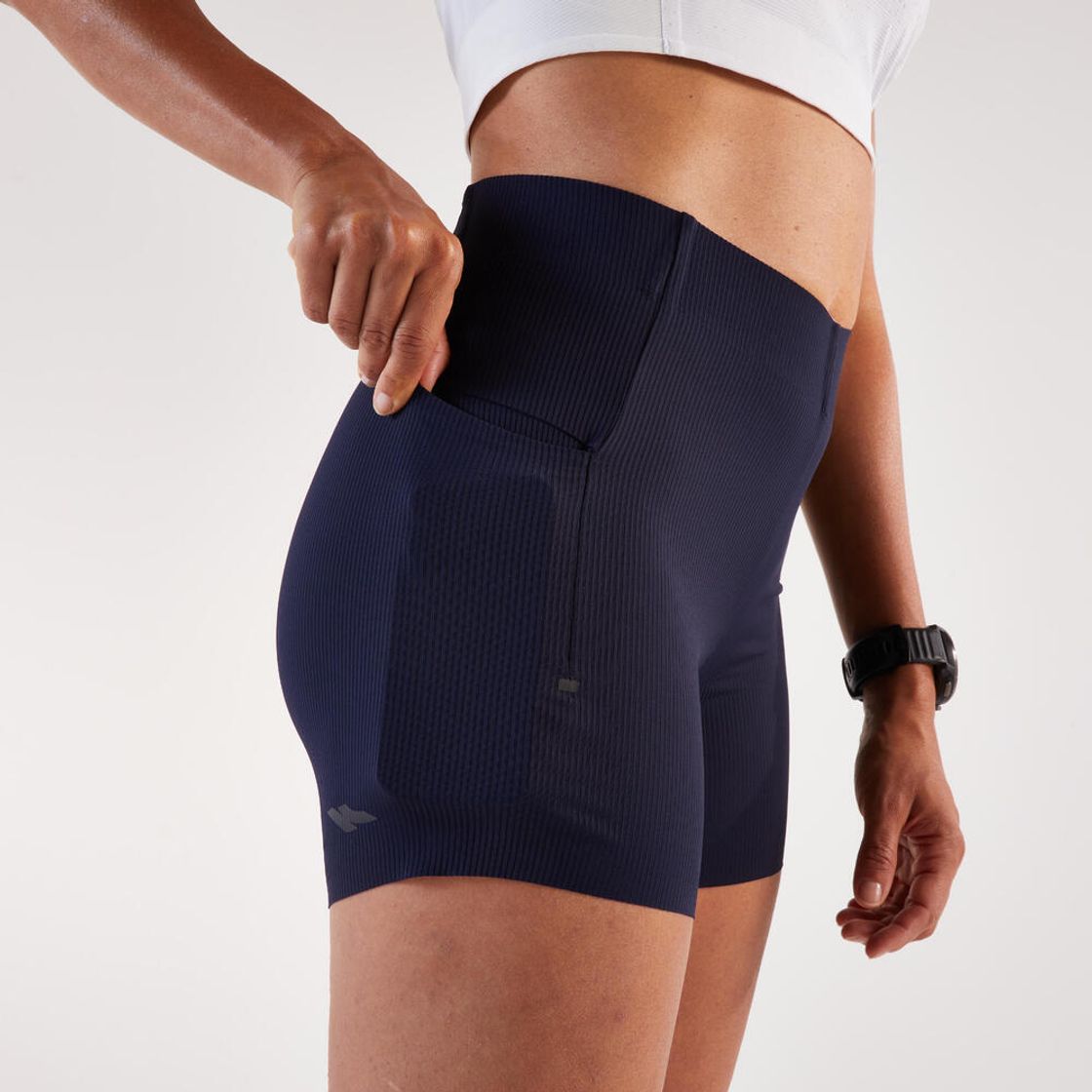 데카트론 여성 2인치 러닝 숏 레깅스 런 라이트 900 아스팔트 블루(Decathlon Women's 2-Inch Running Short Leggings Run Light 900 Asphalt Blue) - 9