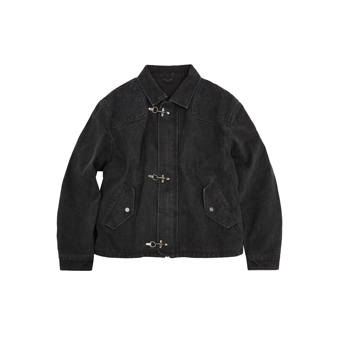 MEA03B6O03-CH Mea Metal Buckle Work Jacket Charcoal