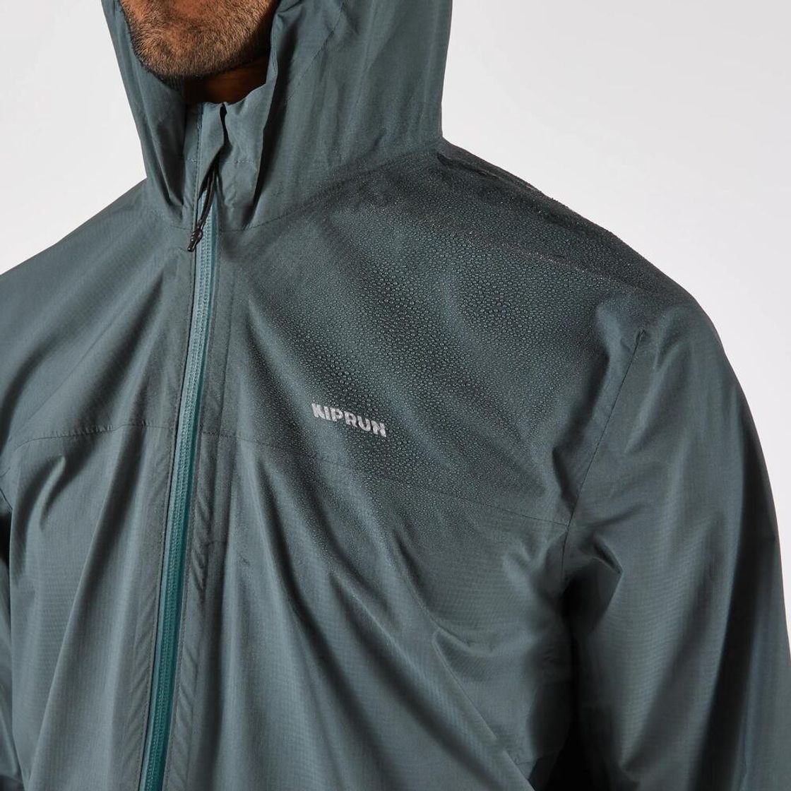 데카트론 남성 트레일러닝 방수 자켓 런 500 스모크 그린(Decathlon Men's Trail Running Waterproof Jacket Run 500 Smoke Green) - 8