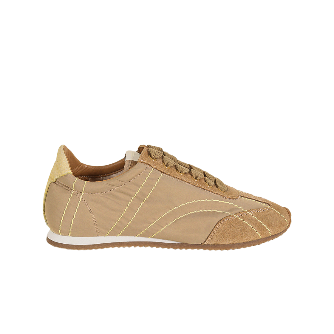 263 WAS0357 FB0137 431 [20% 쿠폰] (W) Toteme Flex Nylon Suede Sneakers Beige