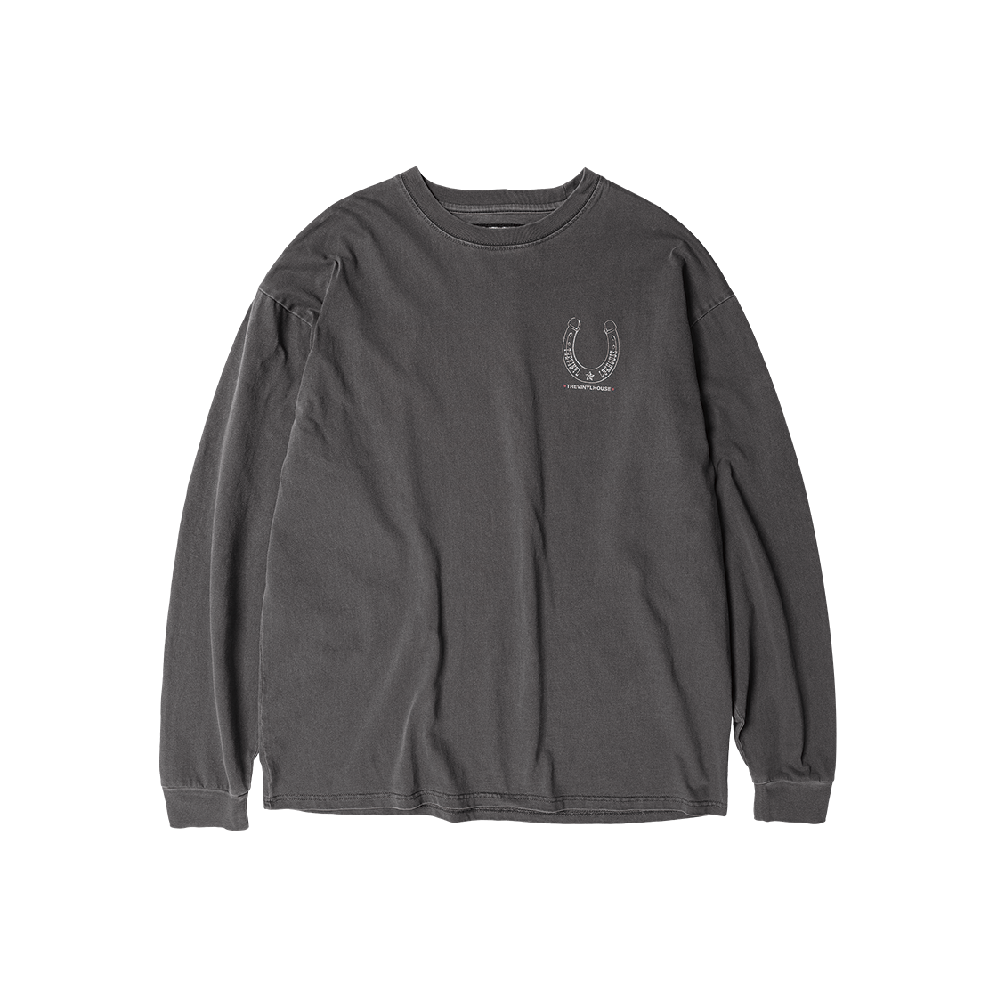 VH2GSUT550ACH Thevinylhouse Lucky House Ls Tee Charcoal