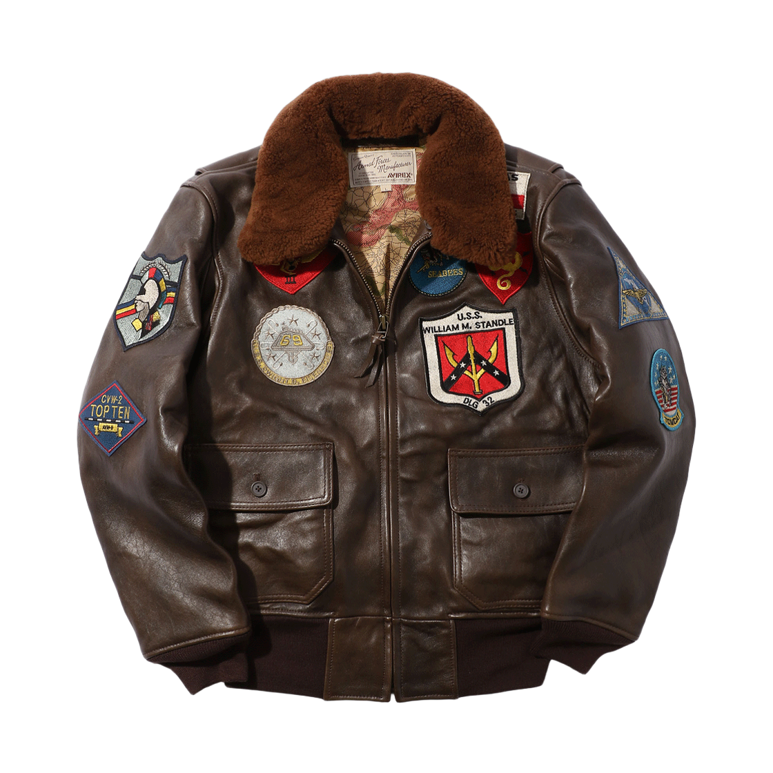 7836950005-ABR [예약배송] Avirex G-1 Topgun Antique Lamb Brown