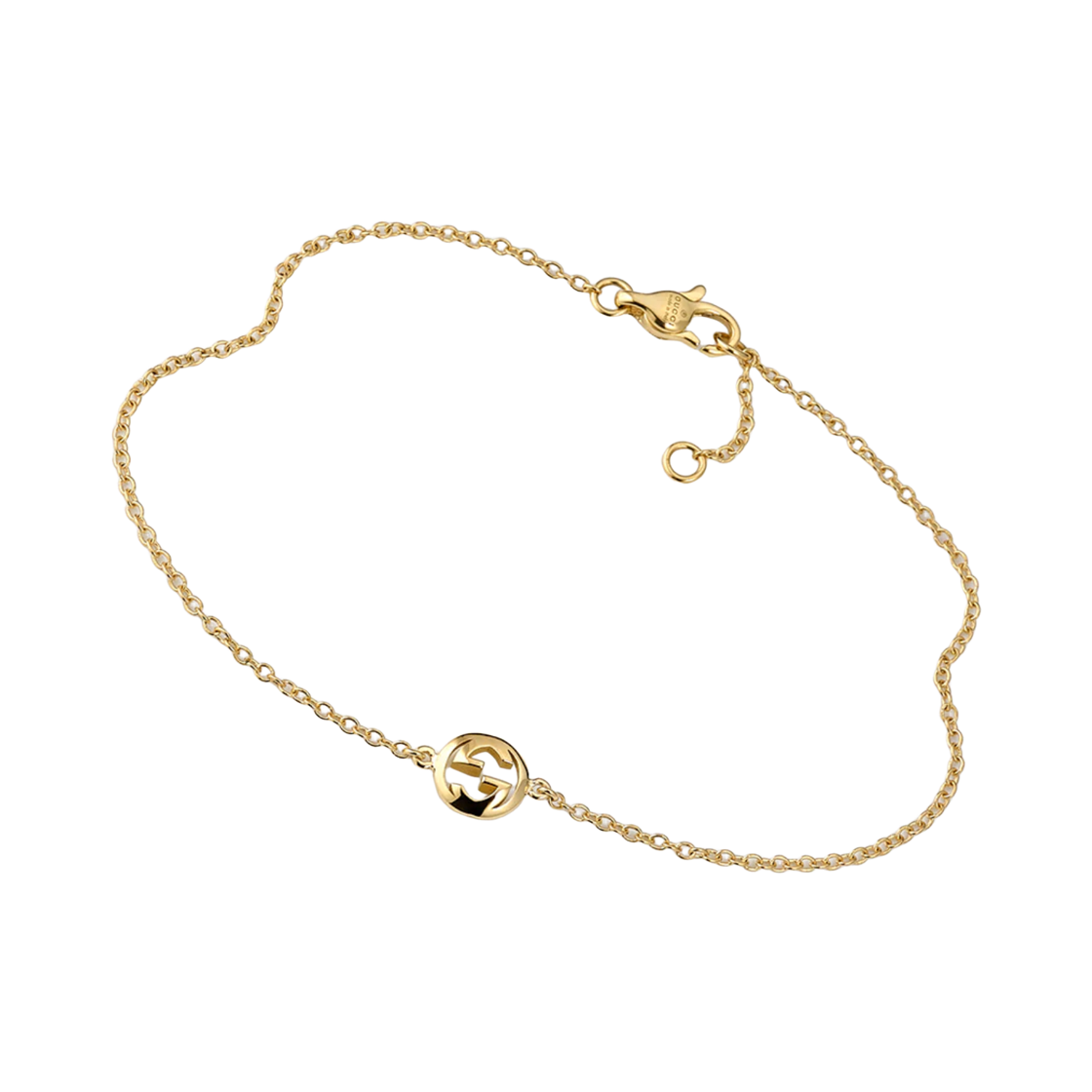 874207-J8500-8000 Gucci Interlocking 18K Chain Bracelet Yellow Gold