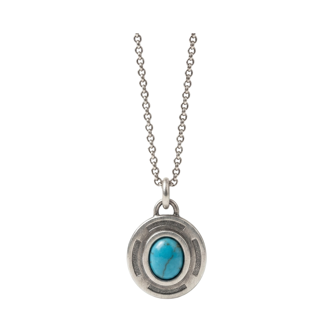 D26N01 December Ten Turquoise Ameri Necklace Sterling Silver