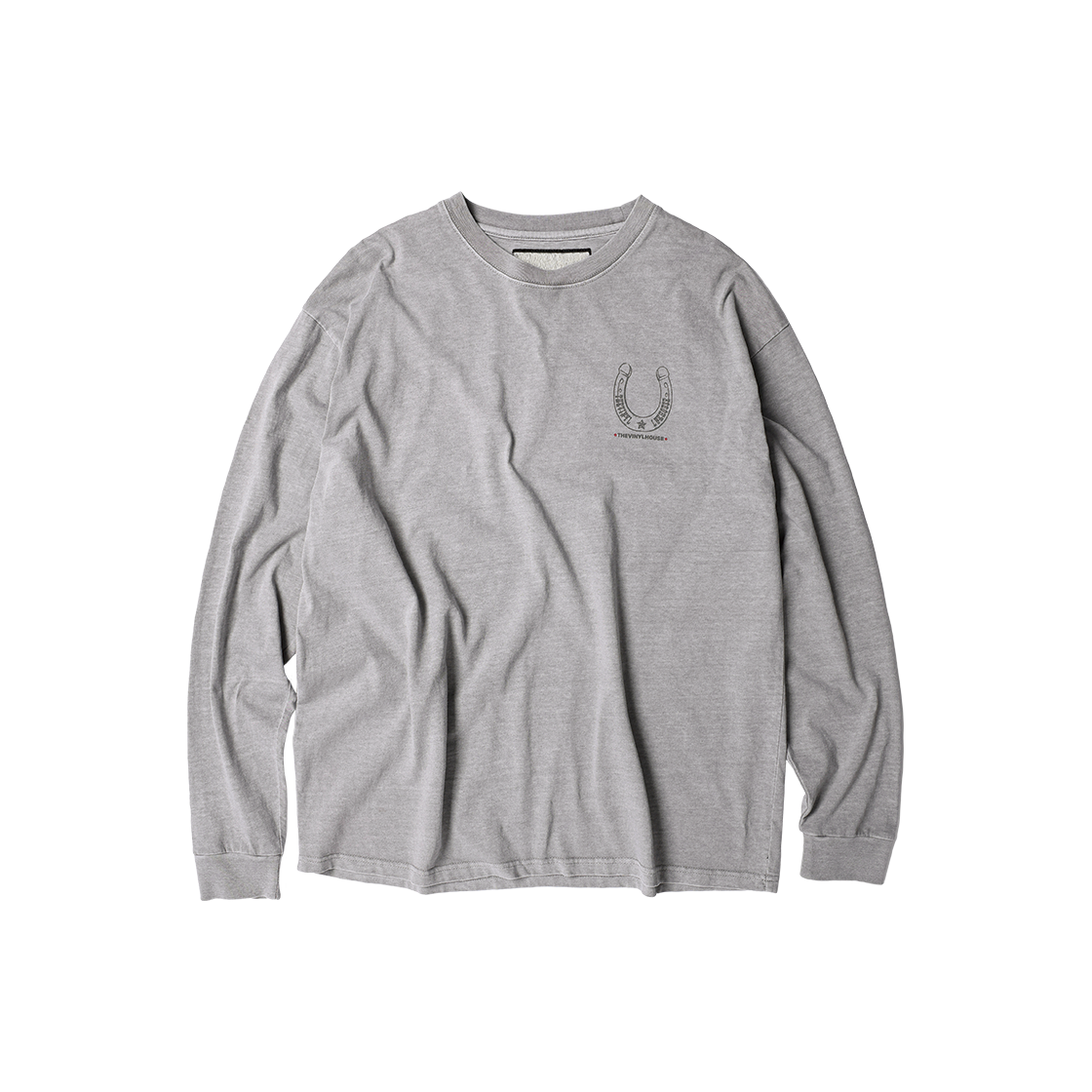 VH2GSUT550AGR Thevinylhouse Lucky House Ls Tee Grey