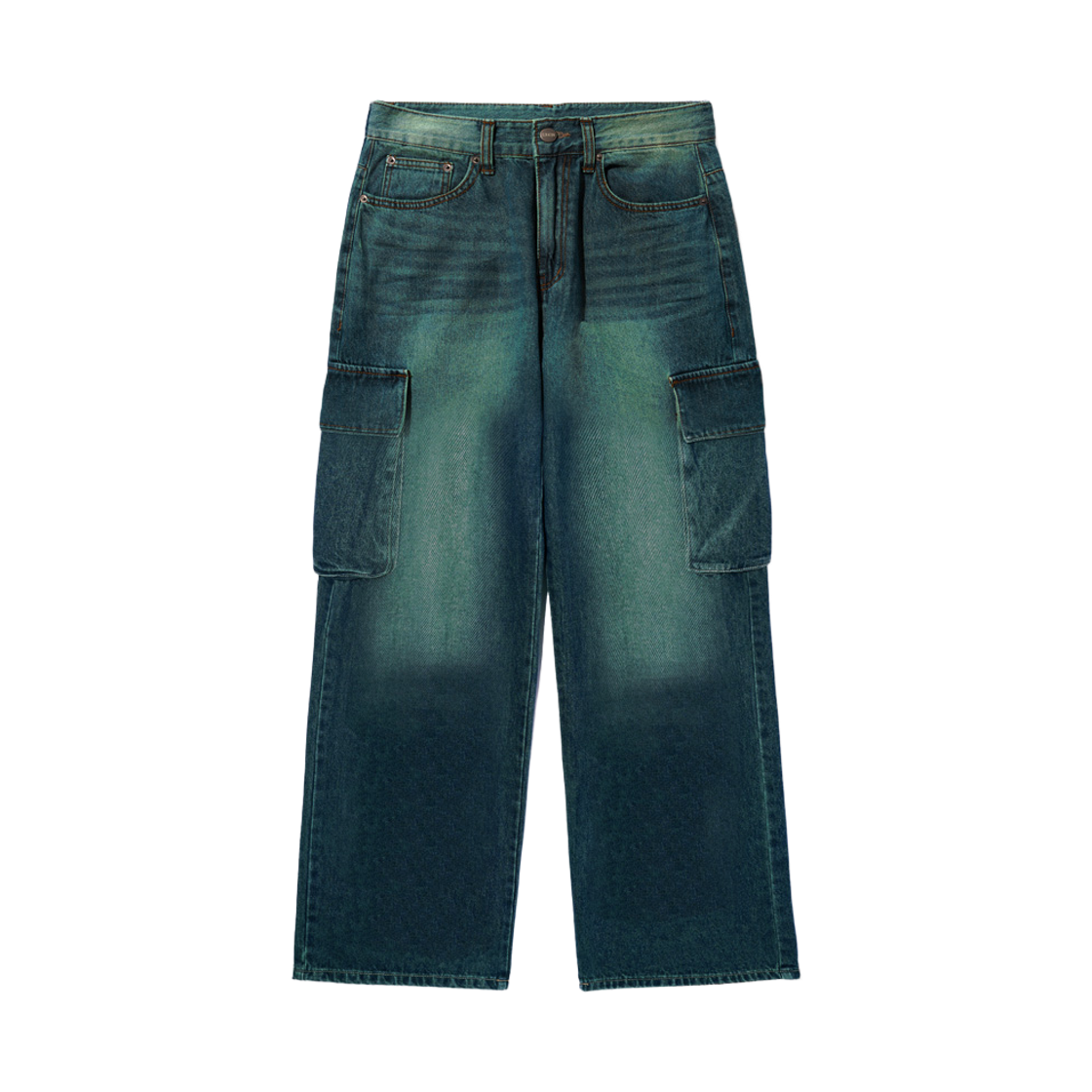 SHLP6710_Vintageblue_291 EZKATON Dyeing Cargo Denim Pants Vintageblue SHLP6710