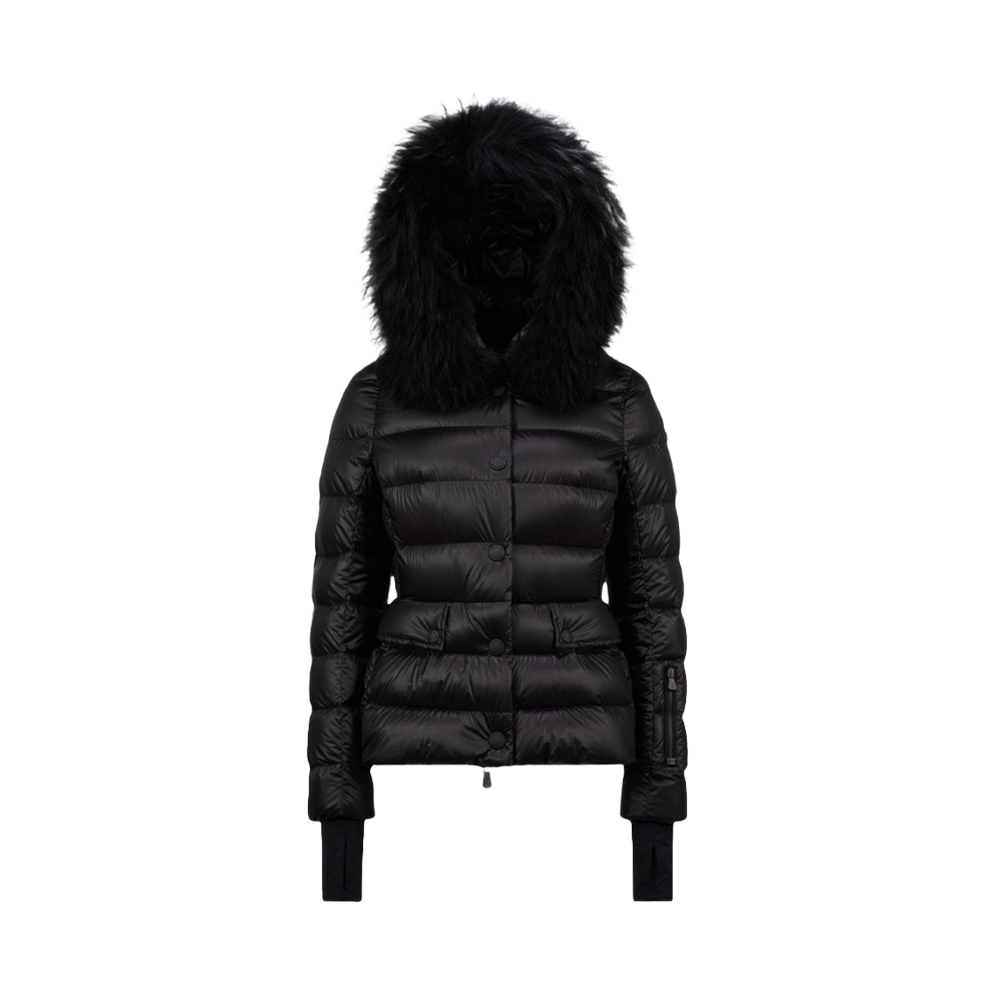 K20981A00063 53071 999 [20% 쿠폰] (W) Moncler Armoniques Hooded Shearling Trimmed Down Ski Jacket Black - 25FW
