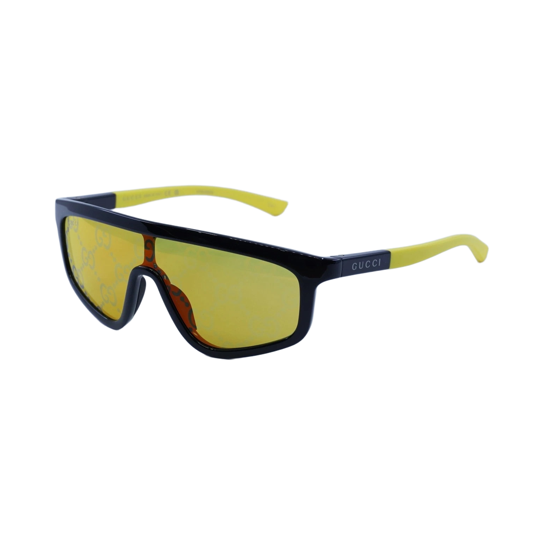 구찌 쉴드 선글라스 블랙 옐로우(Gucci Shield Sunglasses Black Yellow) - 2
