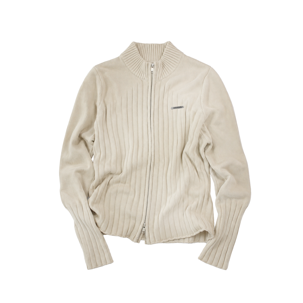 메인부스 스펙터 워시드 집업 스웨터 아이보리(MAINBOOTH Specter Washed Zip-Up Sweater Ivory)