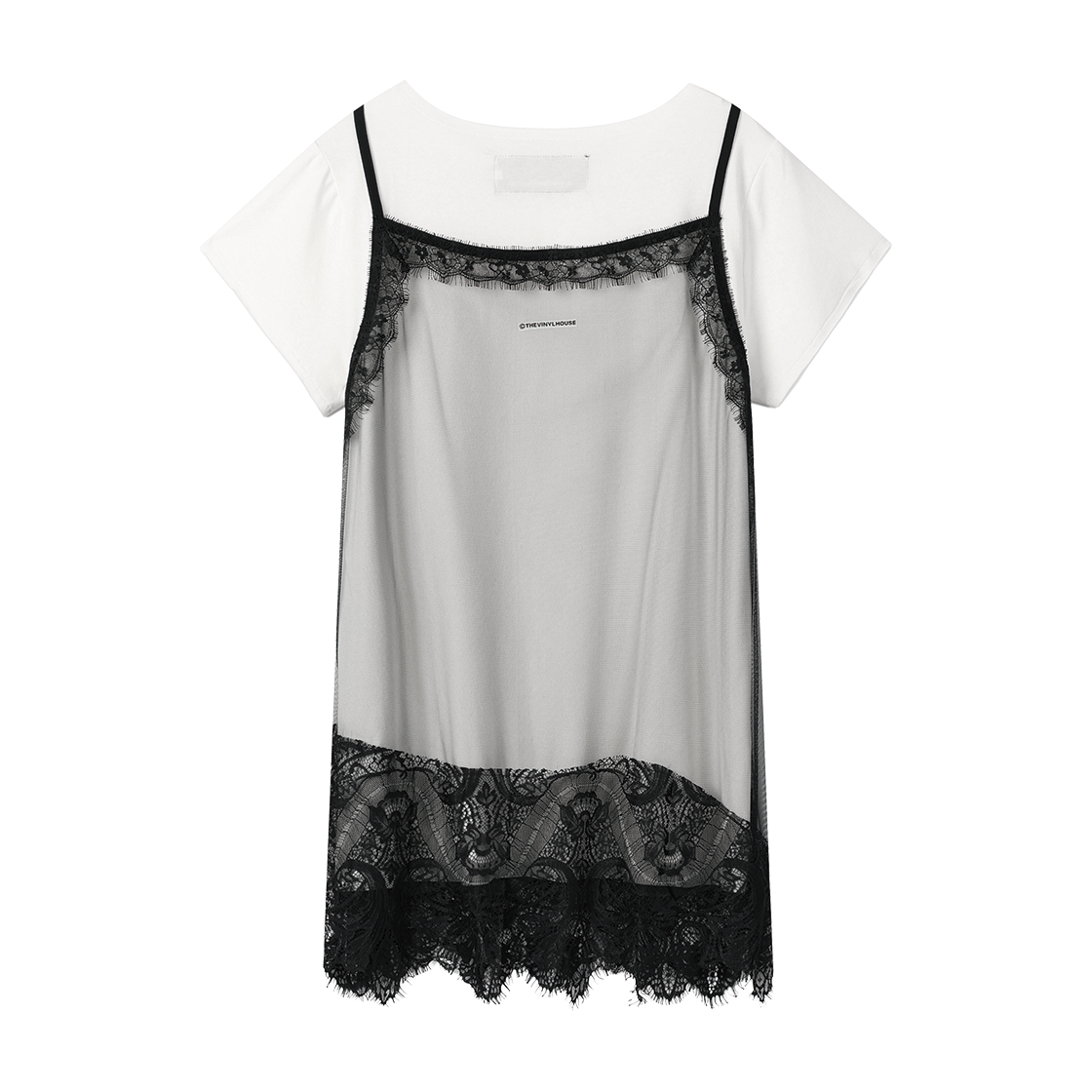 더바이닐하우스 레이스 레이어드 원피스 화이트(Thevinylhouse Lace Layered One-Piece (W) White) - 2