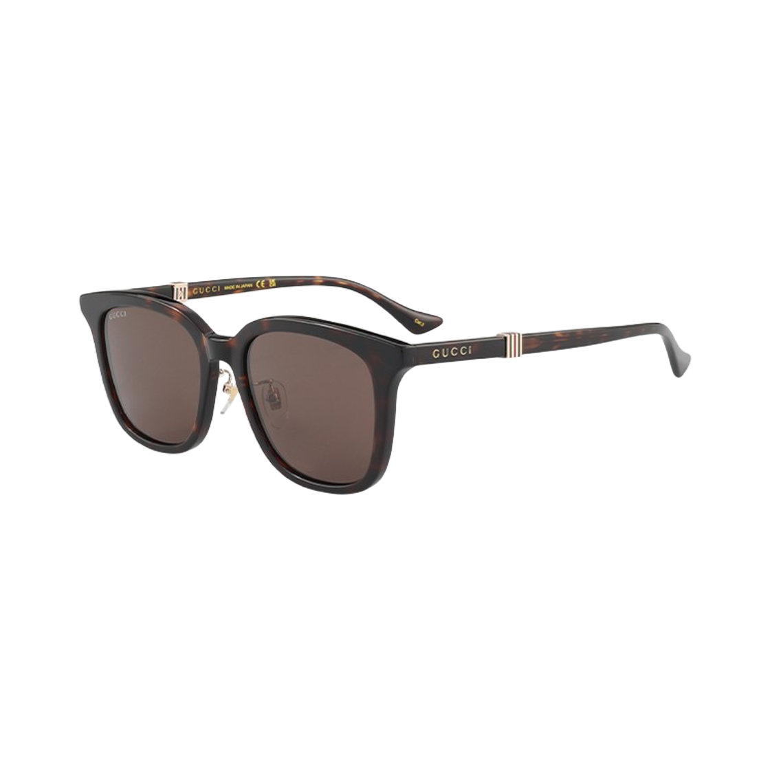 GG1498SK-002 Gucci Square Frame Sunglasses Havana Brown