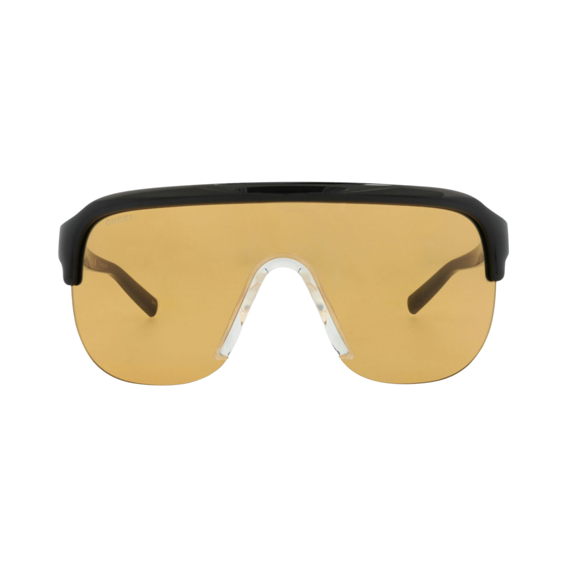 GG1645S-005 Gucci Shield Sunglasses Black Orange