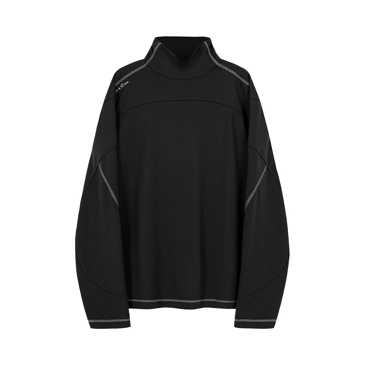 11VFT10116 SOHC Coverstitch Turtle Neck L/SL_11VFT101 Black