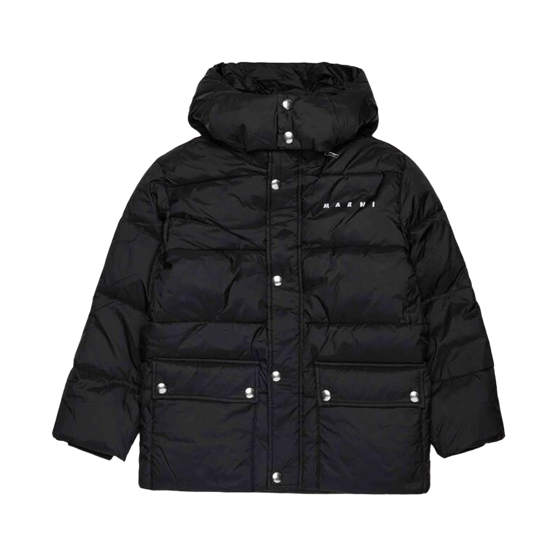 M01558 M00LY 0M900 12-14Y [15% 쿠폰] (Kids) Marni Logo Hooded Padded Jacket Black