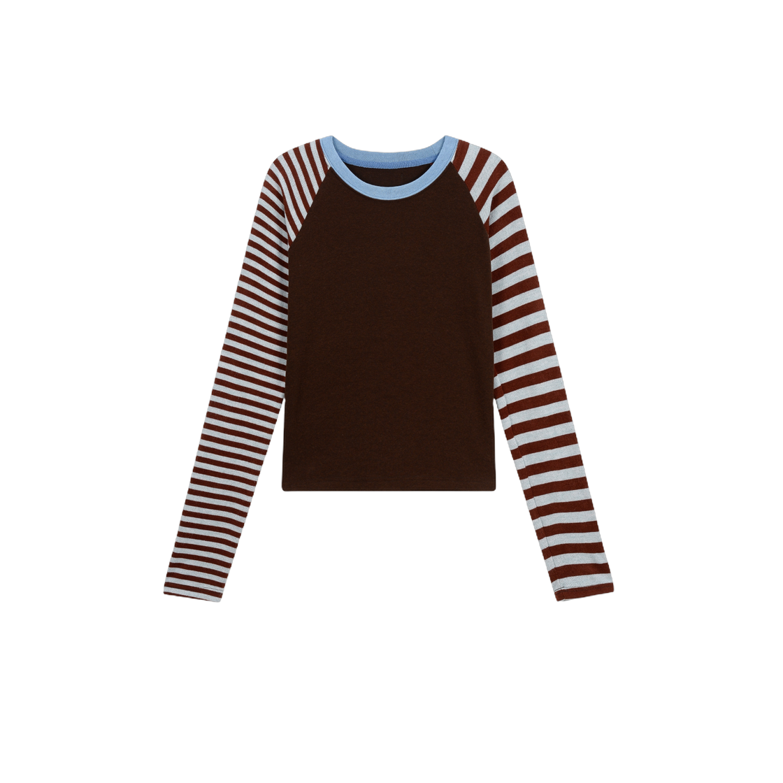 베이컨트 아카이브 키샤 스트라이프 래글런 롱슬리브 탑 브라운(Vacant Archive Kisha Stripe Raglan 
Long Sleeve Top Brown) - 1