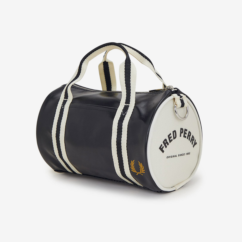 프레드페리 클래식 미니 배럴 백 블랙/에크루(Fred Perry Classic Mini Barrel Bag Black / Ecru) - 2