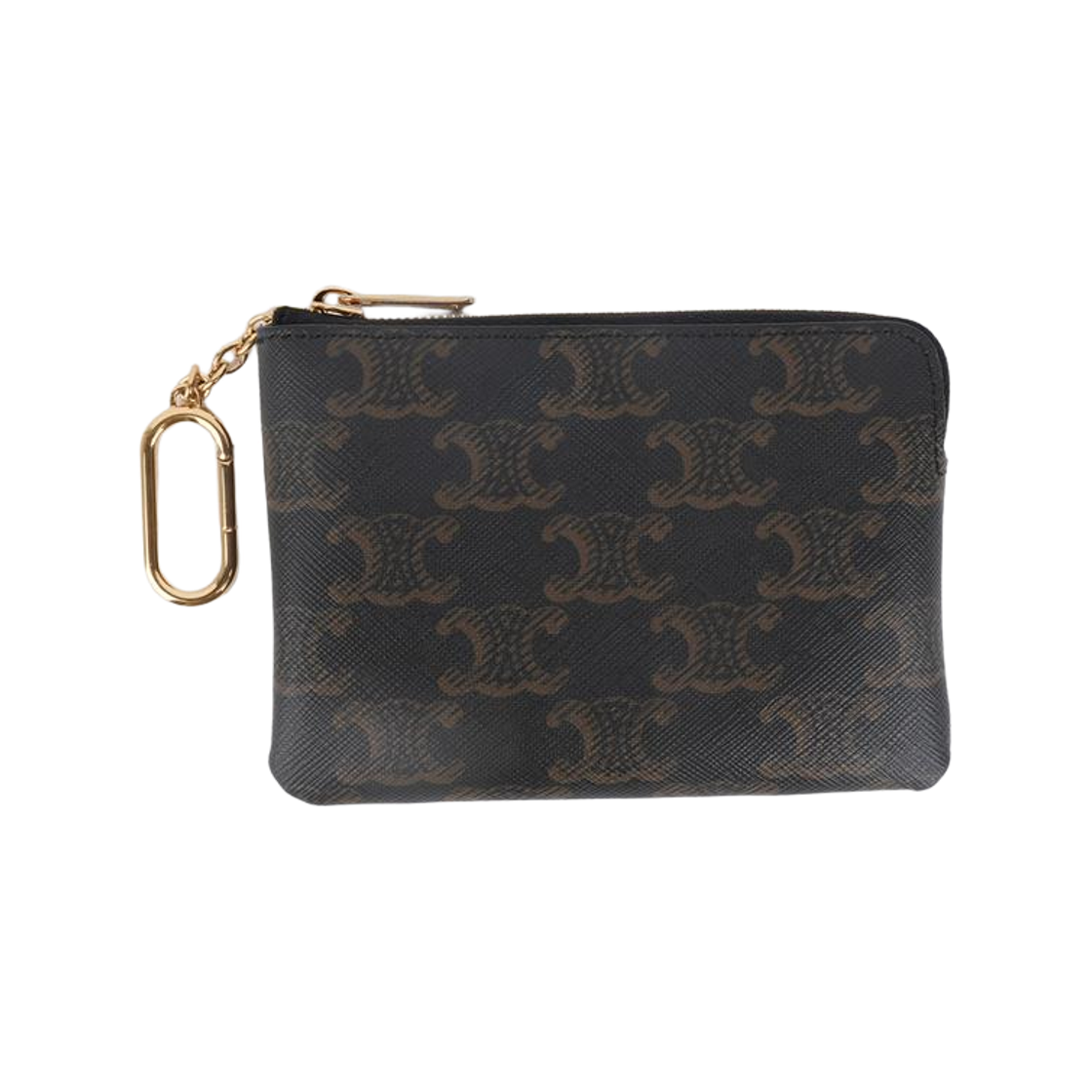 L10A32GW3 38NO [20% 쿠폰] Celine Triomphe Canvas Coin Purse Black