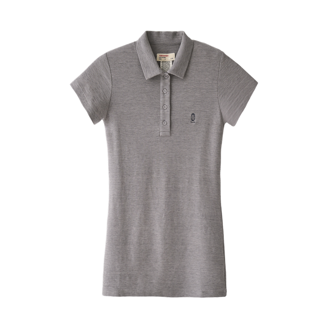 투위드 코튼버튼 다운 피케 폴로미니 드레스 그레비티(Tuewid Cotton Button Down Pique Polo Mini Dress Graphite) - 1