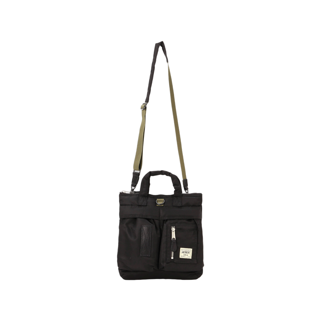 7836976013-ABL [예약배송] Avirex Flight Nylon Small Helmet Bag Black