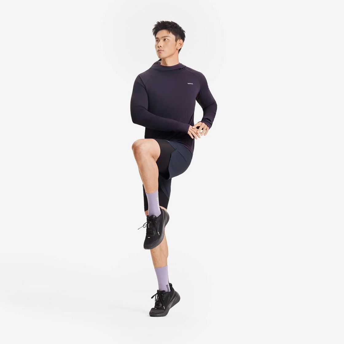 데카트론 남성 러닝 후디 런 웜 500 다크 오버진(Decathlon Men's Running Hoodie Run Warm 500 Dark Aubergine) - 8