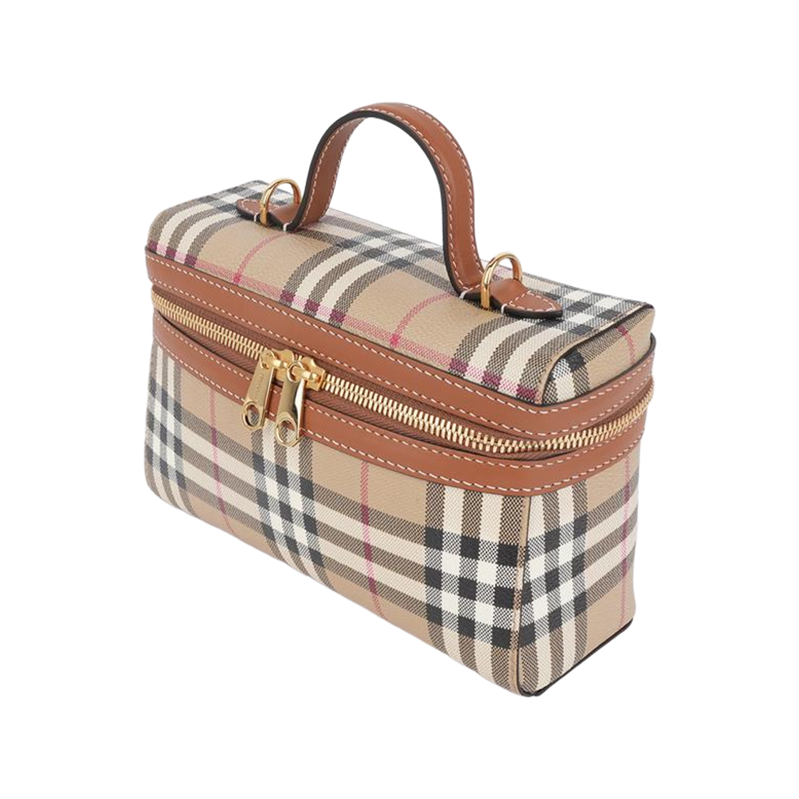 [20% 쿠폰] 버버리 체크 베니티 백 아카이브 베이지 브라이어 브라운([20% 쿠폰] Burberry Check Vanity Bag Archive Beige Briar Brown) - 2