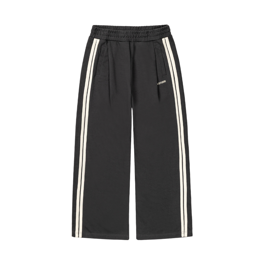 Clothes40 NUART STUDIO Borderline Semi-Wide One-Tuck Pants Charcoal Gray