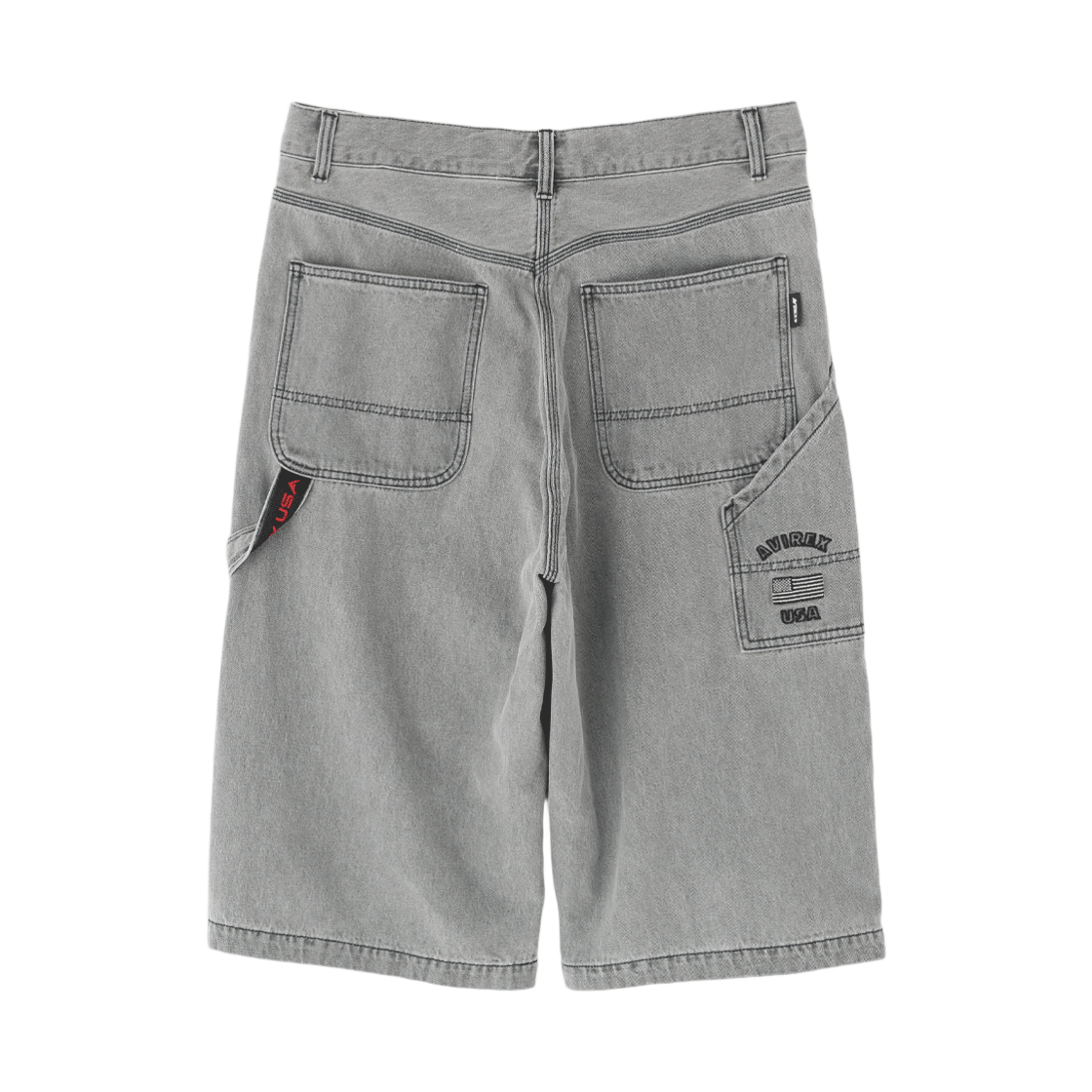 [예약배송] 아비렉스 바시티 페인터 숏츠 블랙([예약배송] Avirex Varsity Painter Shorts Black) - 1