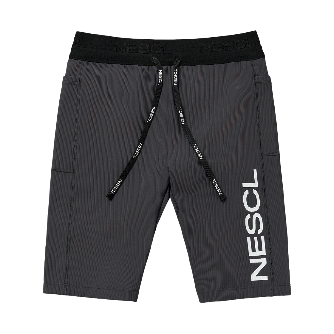 네스클 퍼포먼스 레이싱 로고 하프 타이즈 차콜(NESCL Performance Racing Logo Half Tights Charcoal)