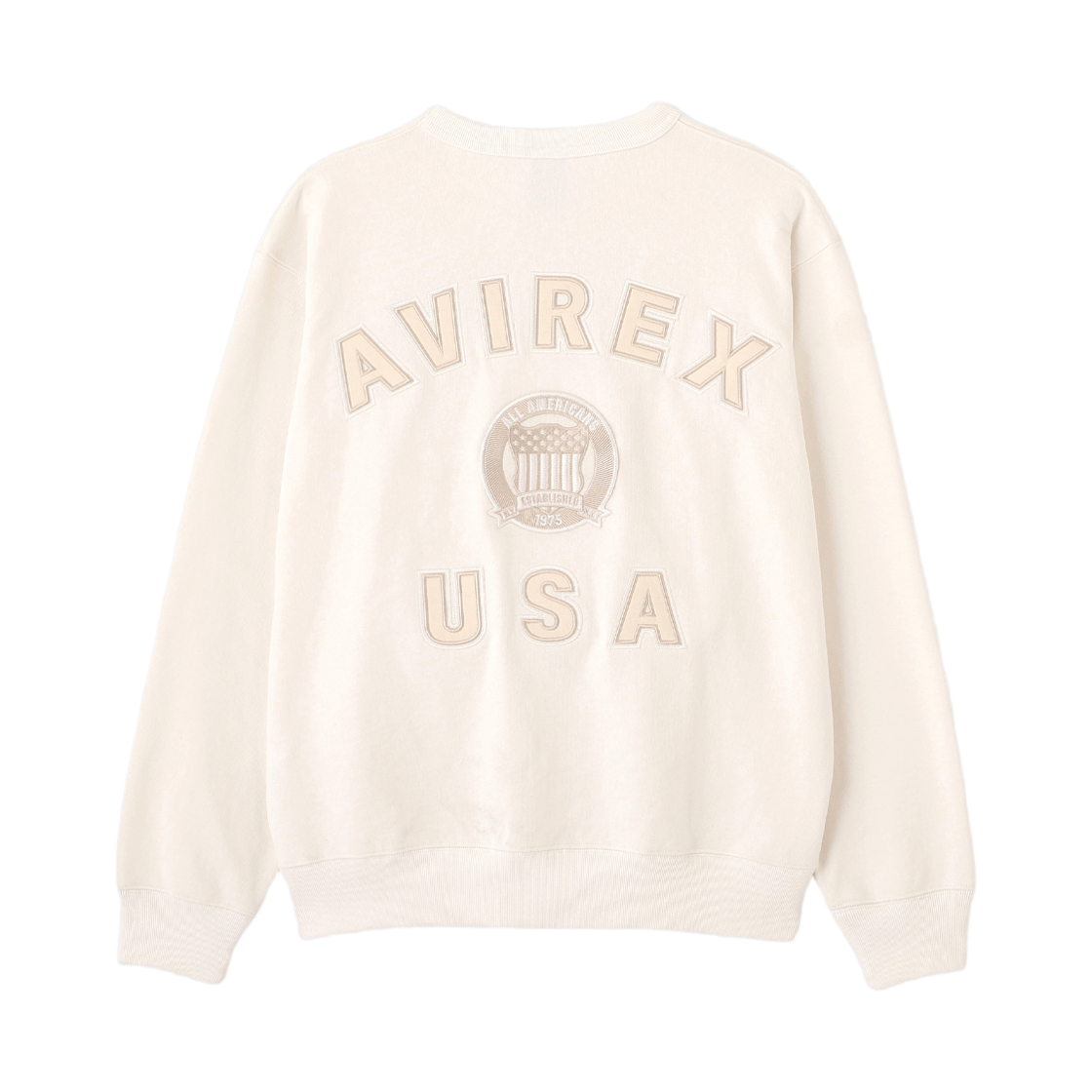 [예약배송] 아비렉스 시그니처 바시티 로고 스웻 오프화이트([예약배송] Avirex Signature Varsity Logo Sweat Off White)