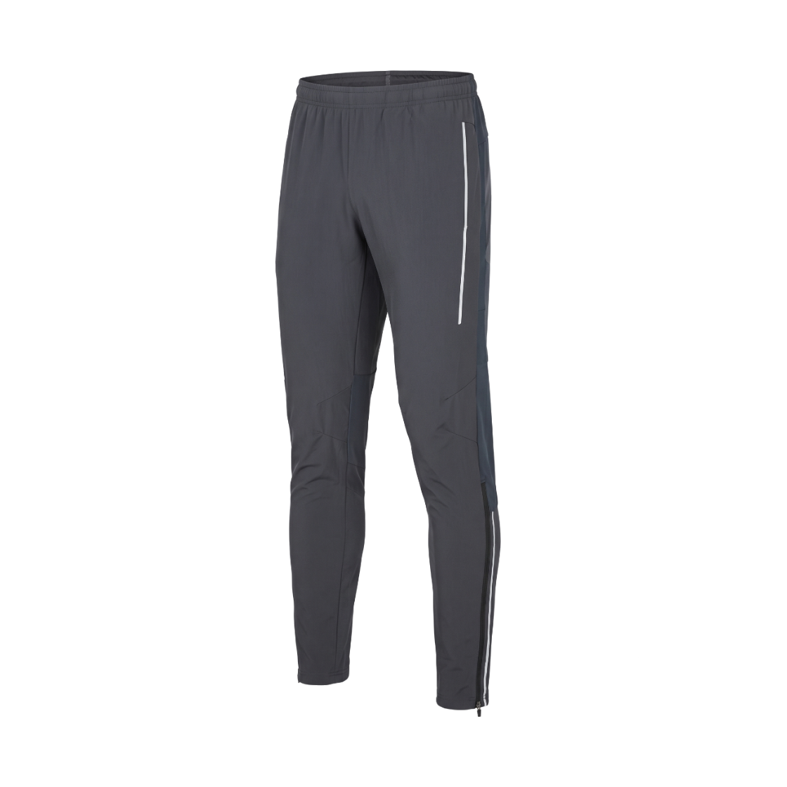 8759965 Decathlon Men's Running Pants Fitted Fit Run Dry 500 Graphite Grey