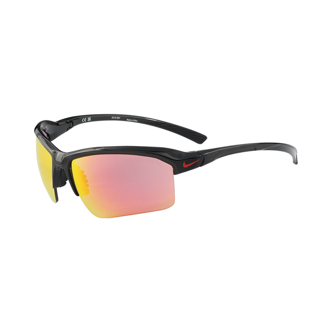 나이키 스카이론 라이즈 팀 선글라스 블랙 로드 레드 미러(Nike Skylon Rise Team Sunglasses Black Road Red Mirror) - 2