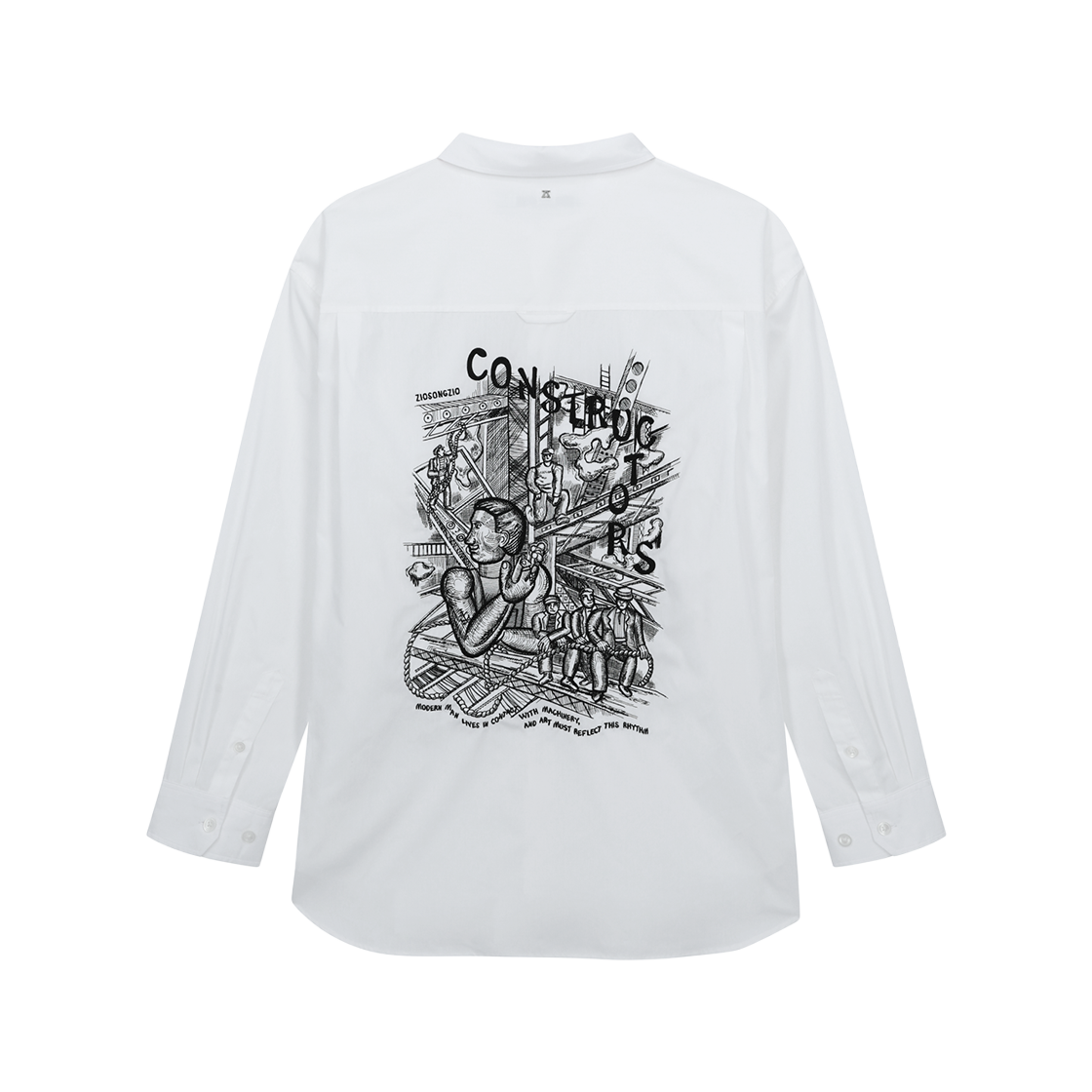지오송지오 컨스트럭터 아트워크 셔츠 화이트 ZI5SH521WH(ZIOSONGZIO Constructor Artwork Shirt White) - 1