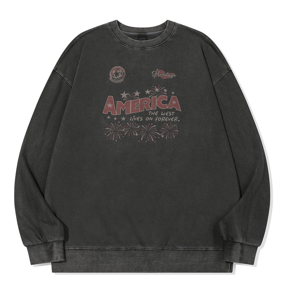 C26FB20 CPGN STUDIO American Pigment Sweatshirt Smoke Black