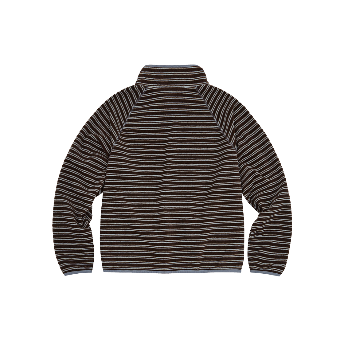 메아 스트라이프 플리스 하프 집 브라운(Mea Stripe Fleece Half Zip Brown) - 2