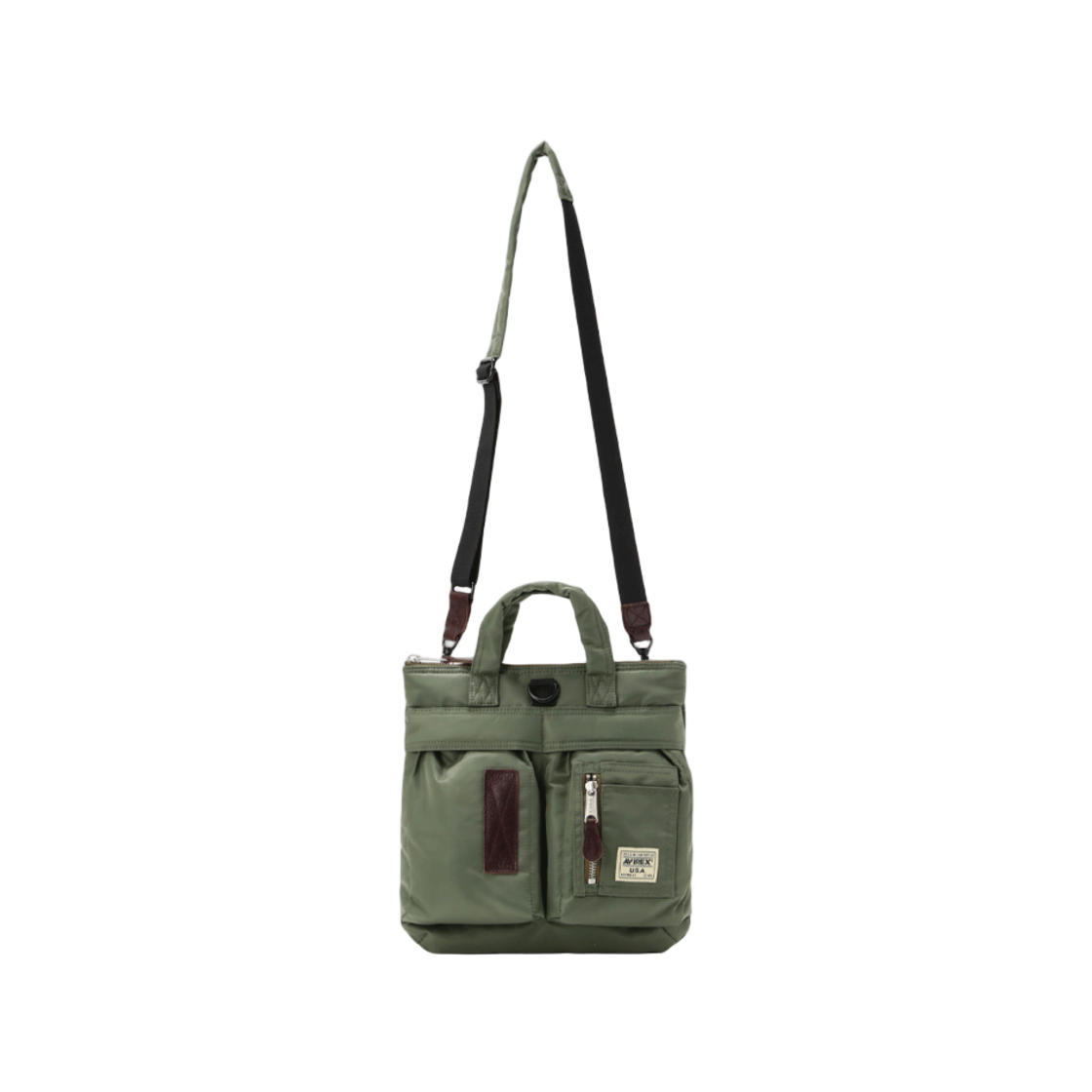 7836976013-ASA [KREAM 단독] Avirex Flight Nylon Small Helmet Bag Sage