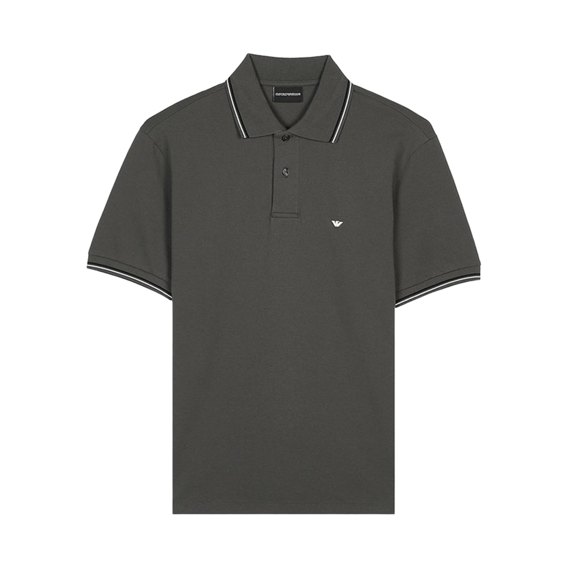 EM004607AF23090U8143 Emporio Armani Polo Shirt Essentials in Regular Fit Cotton Jersey Grey