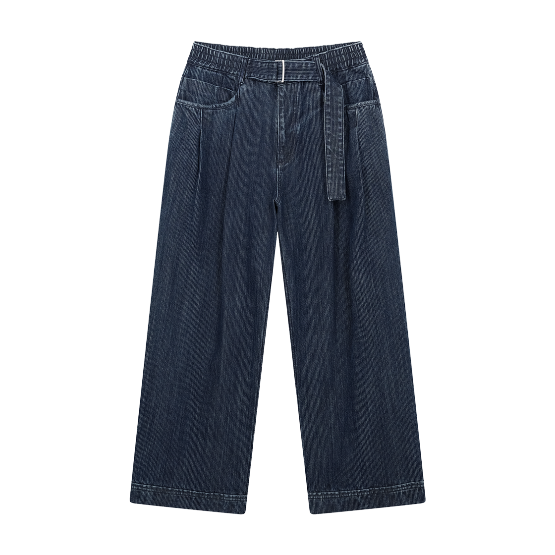 ZI5PT557NY ZIOSONGZIO Cabra Belted Denim Pants Navy