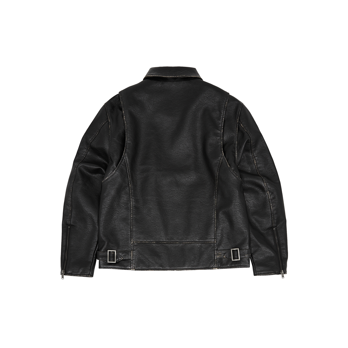 메아 스터드 빈티지 레더 자켓 블랙(Mea Stud Vintage Leather Jacket Black) - 2