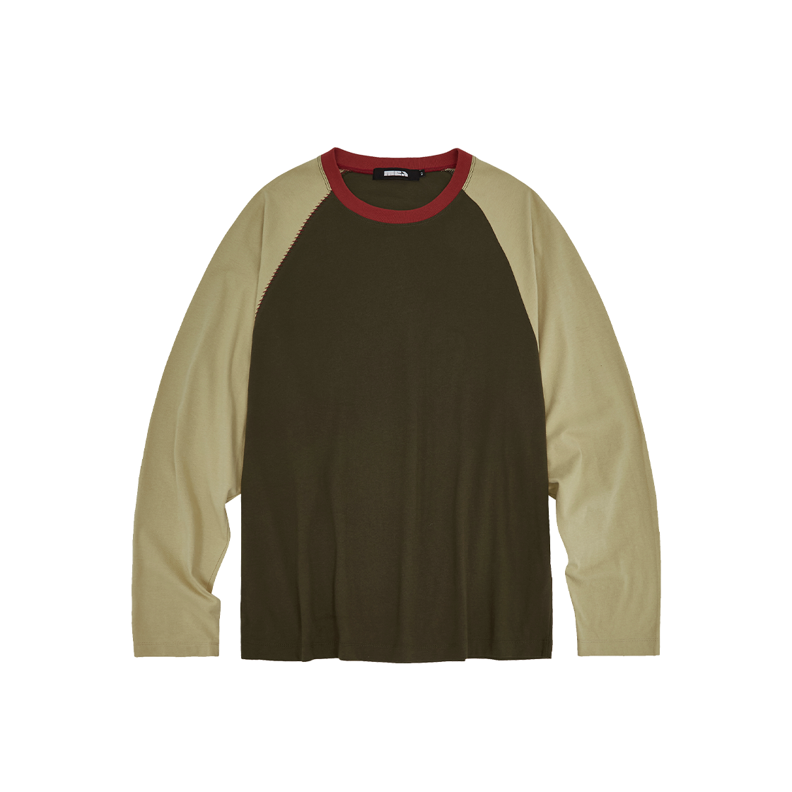 MEA03B6T03-LM Mea 3 Color Raglan Stitch L/S Lemon