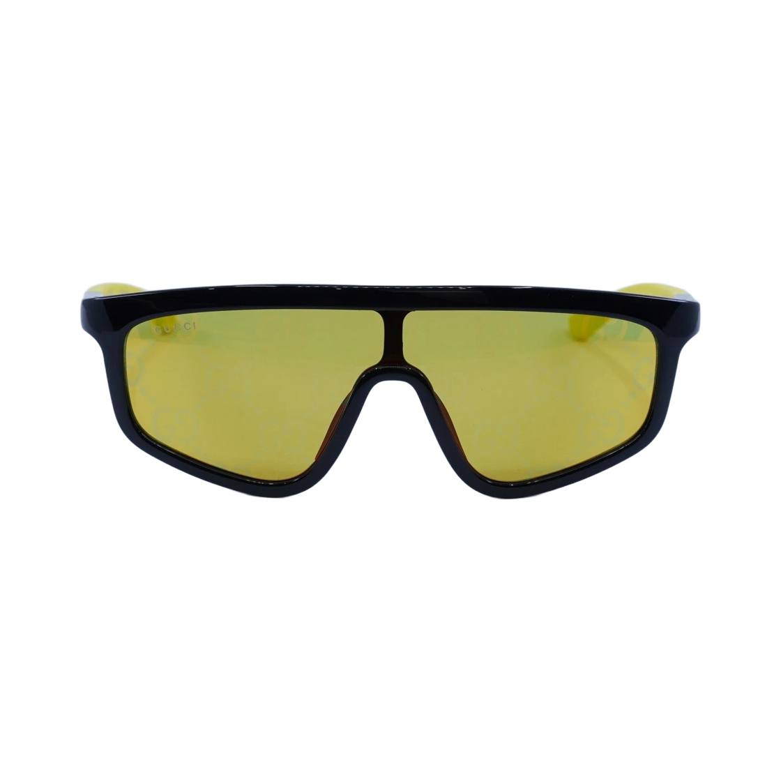 GG1736S-004 Gucci Shield Sunglasses Black Yellow