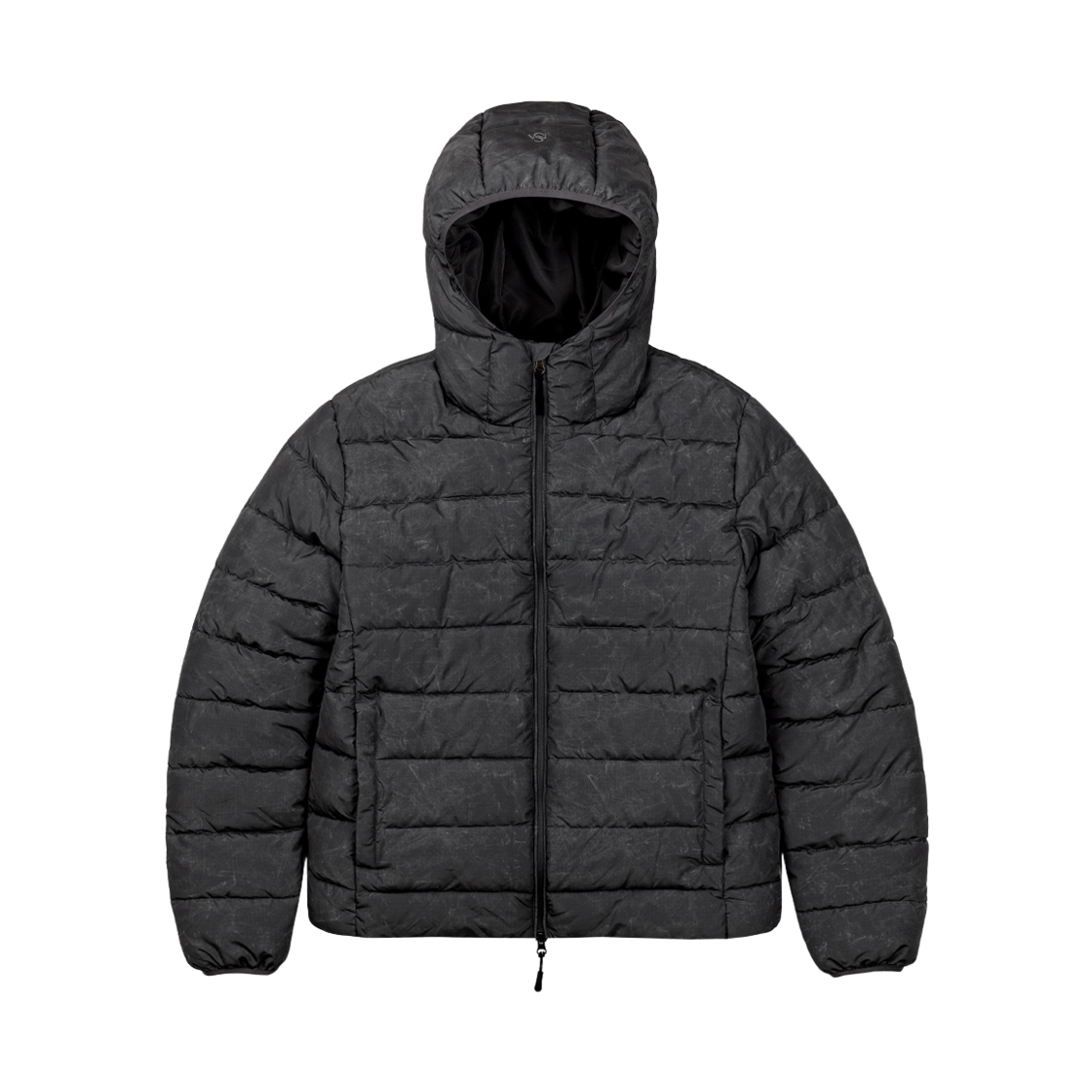 누아트 스튜디오 크랙 후디드 라이트 패딩 자켓 블랙(NUART STUDIO Crack Hooded Light Puffer Jacket Black)