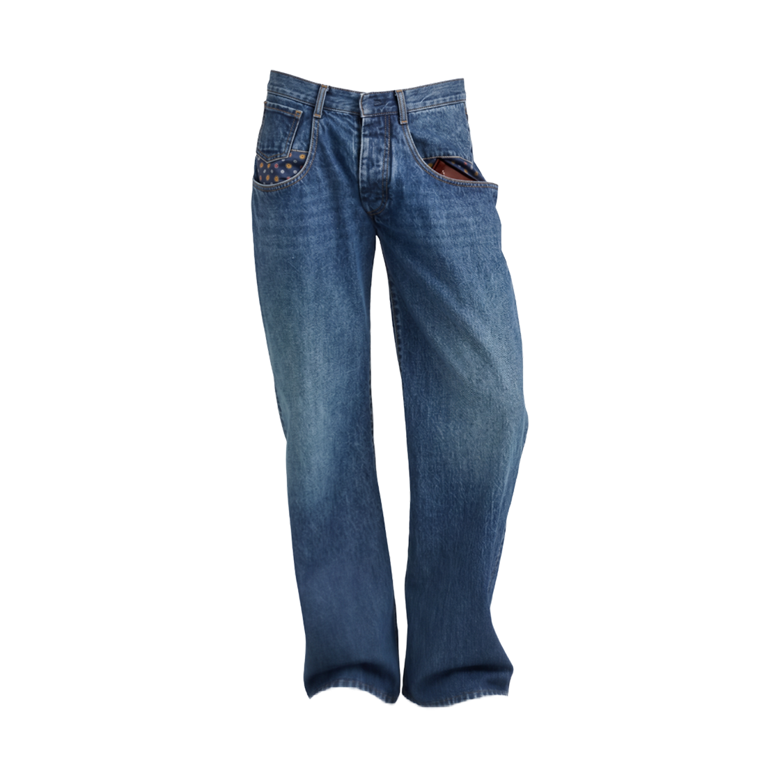 S67LA0052M30066963 Maison Margiela Stone Bleached Denim Jeans Blue Jeans