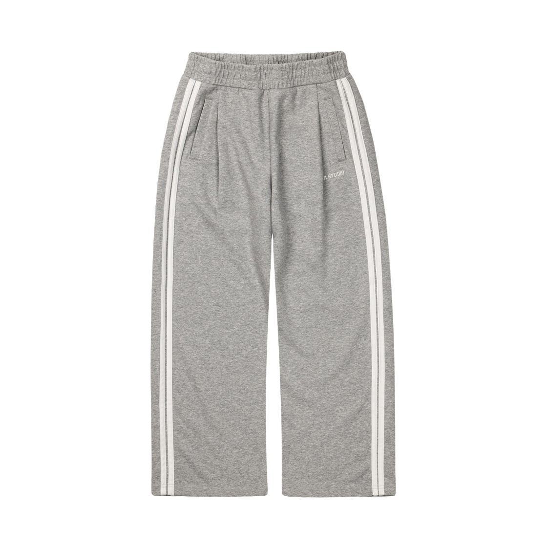 Clothes41 NUART STUDIO Borderline Semi-Wide One-Tuck Pants Melange Gray