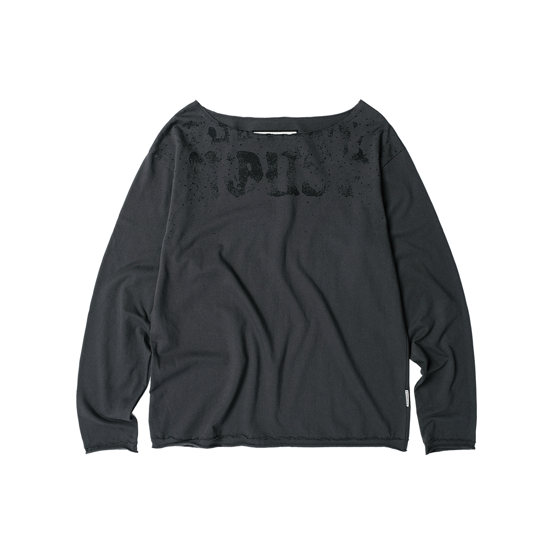 VH2FFFT554ACH Thevinylhouse Loose Fit Unbalance LS Tee Charcoal