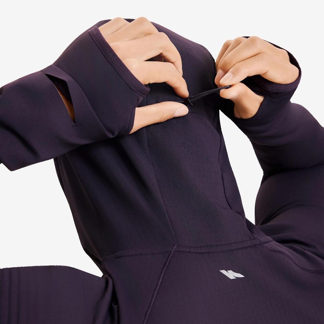 데카트론 남성 러닝 후디 런 웜 500 다크 오버진(Decathlon Men's Running Hoodie Run Warm 500 Dark Aubergine) - 10